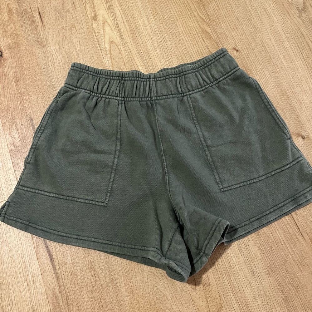 Aerie High Waist Olive Shorts